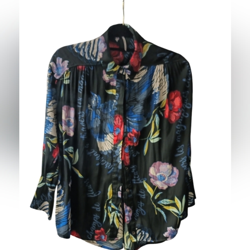 Free People Silky Night Blouse Women's Top